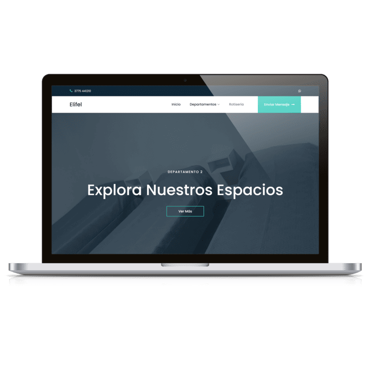 Proyecto web Departamentos Elifel diseñado por Forge Web