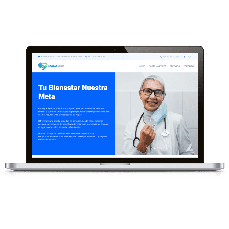 Proyecto web Lograr Salud diseñado por Forge Web