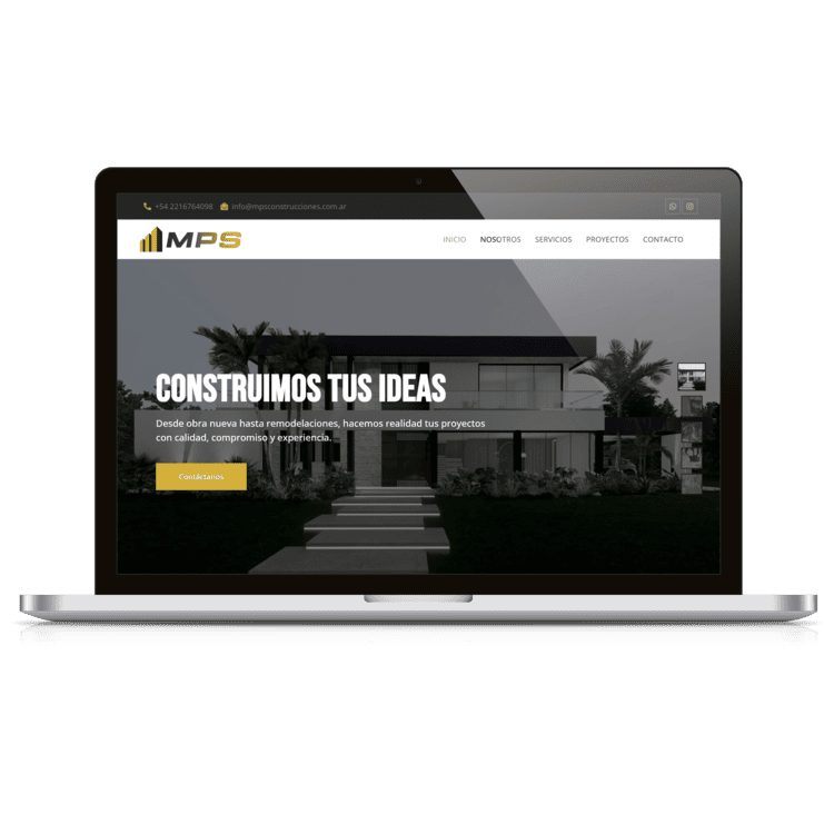 Proyecto web MPS Construcciones diseñado por Forge Web